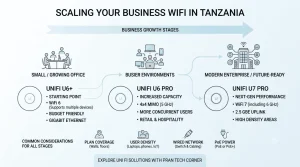 UniFi Wi-Fi solutions for business growth in Tanzania.